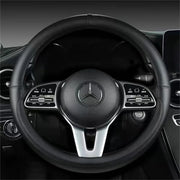 Full Leather Universal Car Steering Wheel Cover Breathable Anti Slip Car