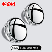 2Pcs Side Blind Spot Mirror for Car 360-Degree Suction Cup Parking Auxiliary Convex Mirror 6CM HD Wide Angle Rearview