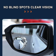 2Pcs Side Blind Spot Mirror for Car 360-Degree Suction Cup Parking Auxiliary Convex Mirror 6CM HD Wide Angle Rearview