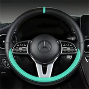 Full Leather Universal Car Steering Wheel Cover Breathable Anti Slip Car