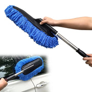 Microfiber Car Wash Brush Mop Kit with Long Handle Soft Bristle Brush Car Cleaning Supplies Duster Washing Accessories