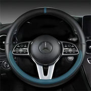 Full Leather Universal Car Steering Wheel Cover Breathable Anti Slip Car