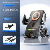 Car Unicersal Air Vent Electric Rotating Opening Closing Phone Holder