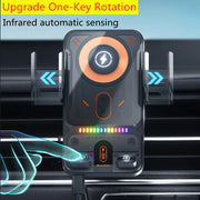 Car Unicersal Air Vent Electric Rotating Opening Closing Phone Holder